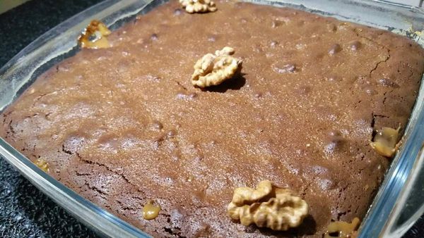 brownie chocolat-noix-caramel au beurre salé