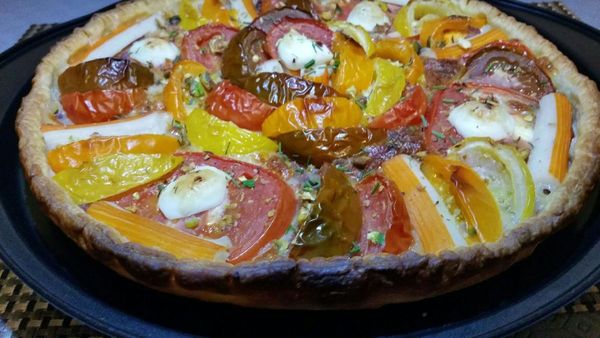 tarte de tomates arc en ciel