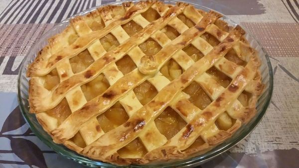 tourte aux pommes en croisillons