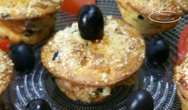 muffins de pomme de terre tomates-olives-fromage