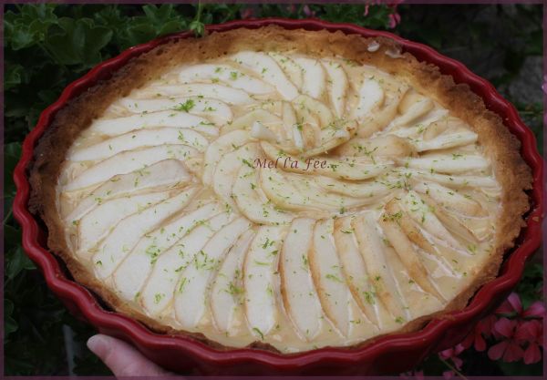 Tarte sablée poire et caramel