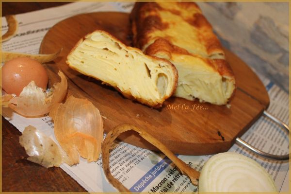 Gâteau invisible pomme de terre et oignon