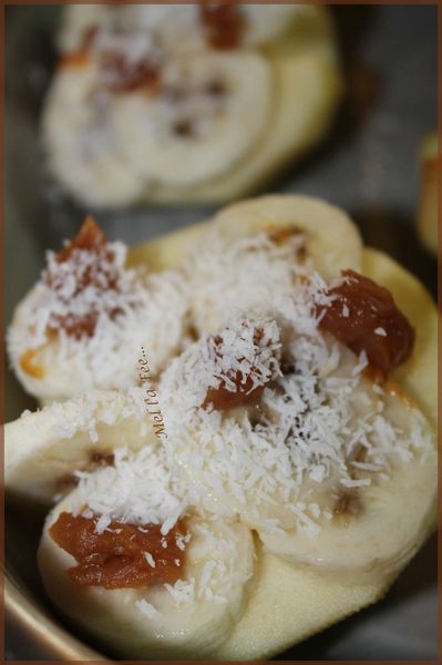 Pomme banane coco caramel ...