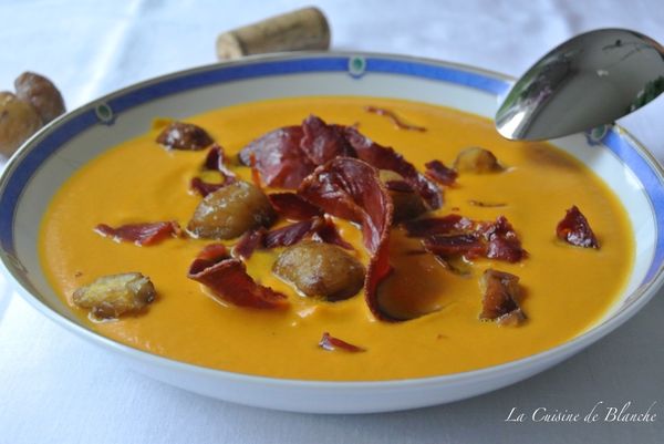 Velouté Potimarron aux châtaignes