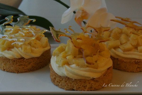 Tartelette Sablée Crème légère Vanille et ses pommes du Limousin