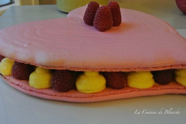 Macaron Coeur Framboise Citron