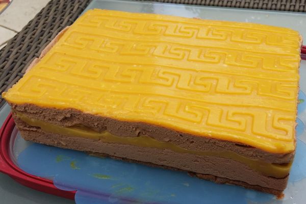 Bavarois fruit de la passion, chocolat au lait