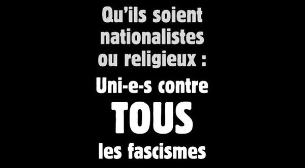 Ne nous laissons pas diviser par les racistes et les obscurantistes