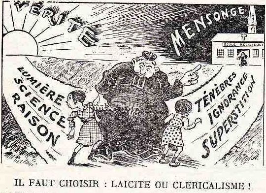 Caricature anticléricale de la fin du 19ème siècle