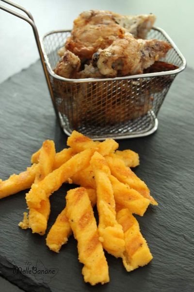 Frites de polenta au cheddar