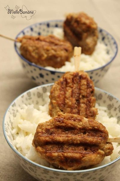 Brochette de poulet au soja