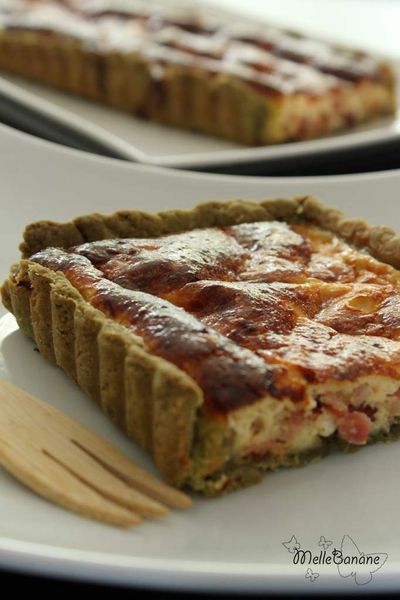 Quiche au fromage blanc & à la farine aux légumes verts