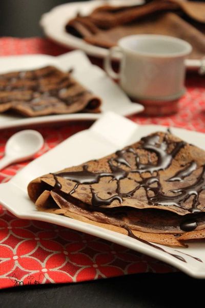 Crêpe au chocolat sauce chocolat