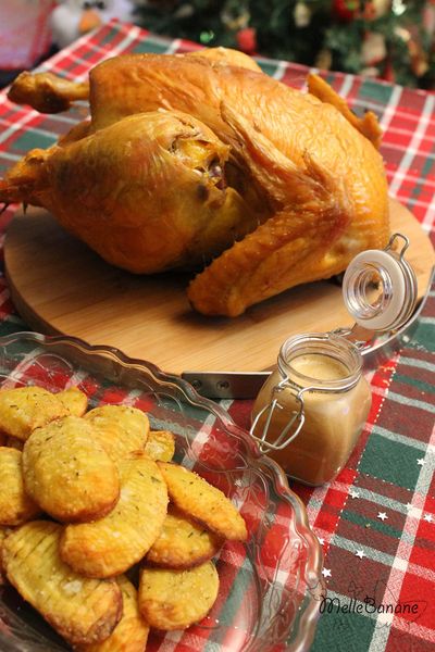 Chapon rôti sauce à l'érable et whisky