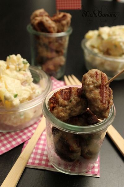 Boulette au chorizo et salade de pomme de terre