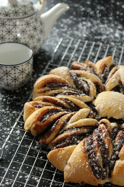 Brioche flocon de neige ou étoile au nutella