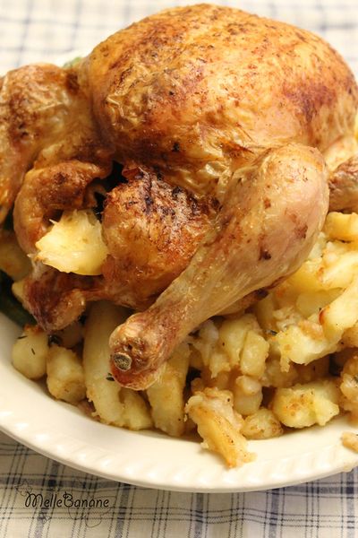 Poulet trop bon à la Jamie Oliver et ses patates au jus