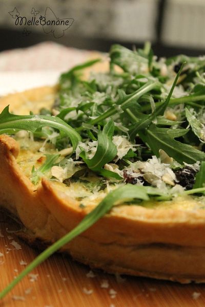 Quiche chèvre et roquette