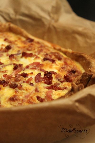 Quiche chèvre et jambon sec - tartelettes aux pommes