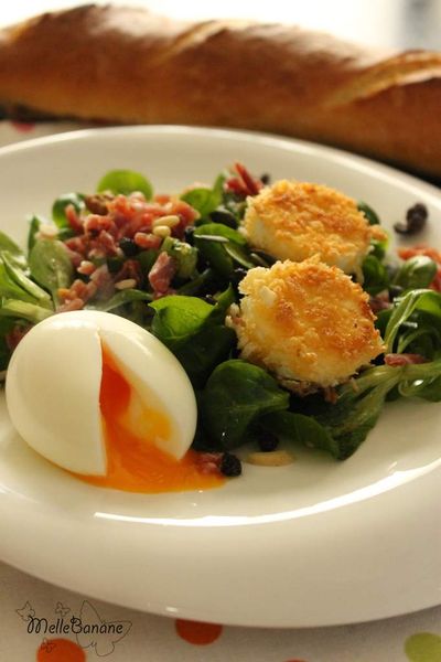 Salade de chèvre pané