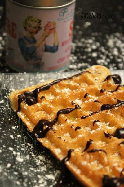 Gaufre au thé des vahinés,pomme et chocolat