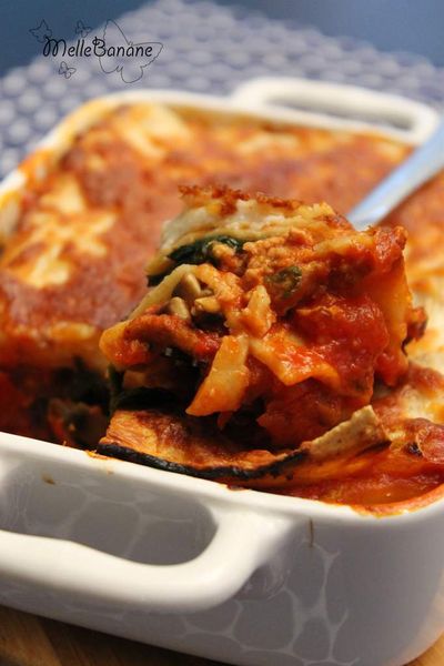 Lasagnes porc veau aux épinards