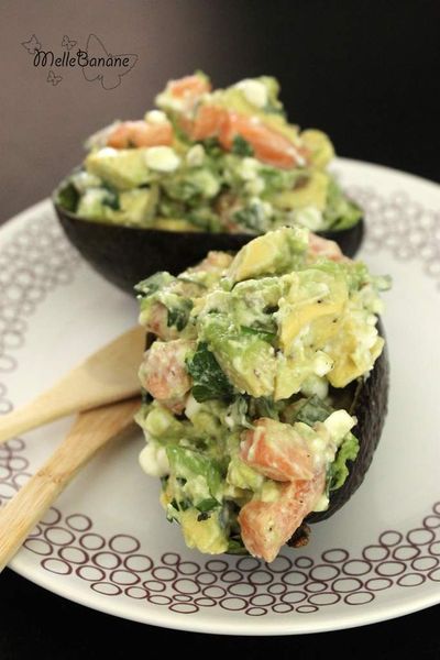 Avocat farci au saumon