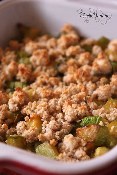 Crumble de courgettes chèvre avoine