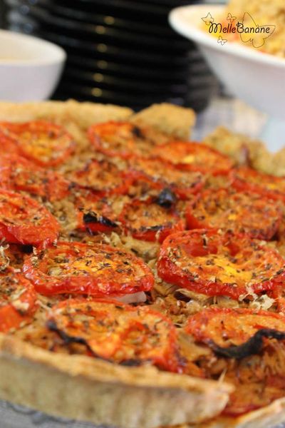 Tarte thon tomate et farine d'avoine