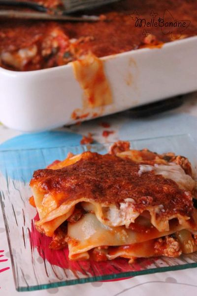 Lasagne boeuf épinard courgette