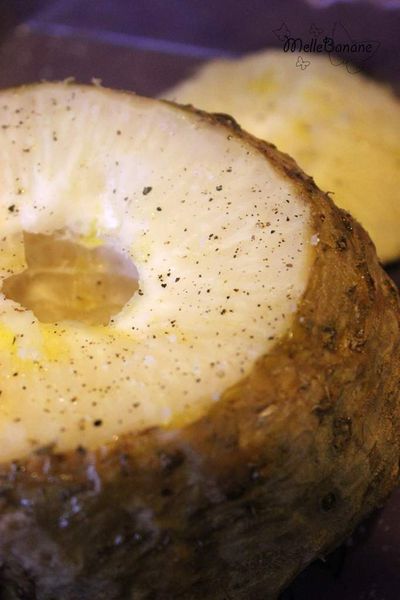 Céleri confit au four