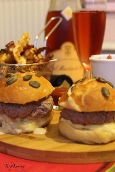 Burger d'autruche et frites de légumes d'automne - Concours champagne en cuisine
