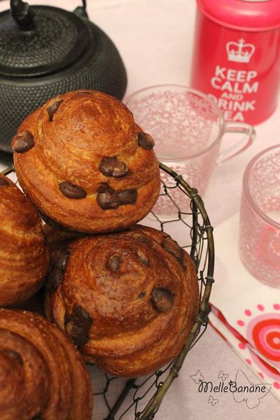Brioche feuilletée au chocolat
