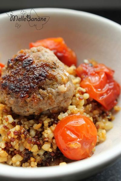 Boulette d'agneau et quinoa