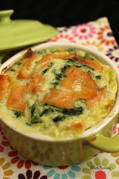 Flan au saumon à la florentine Weight Watchers