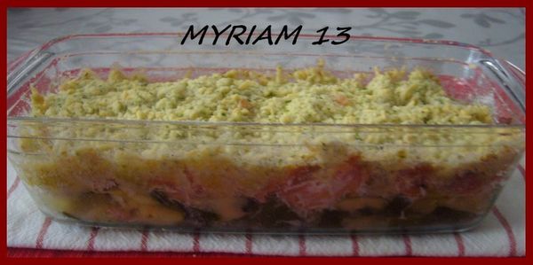 CRUMBLE COURGETTES/SAUMON