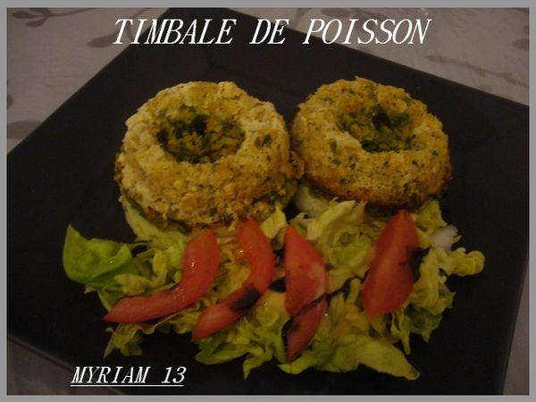 TIMBALE DE POISSON ET RIZ SAFRANE