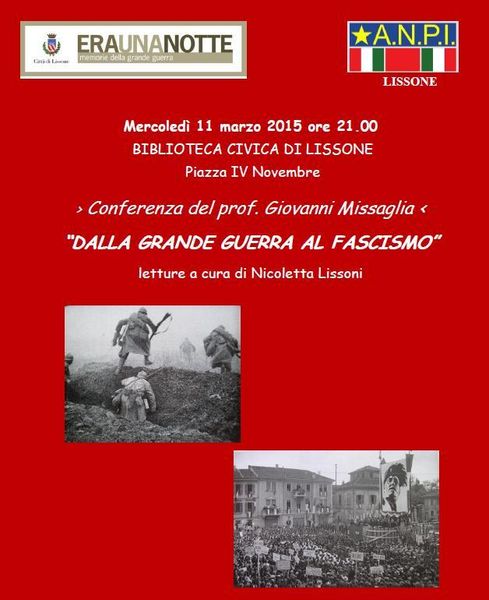 DALLA GRANDE GUERRA AL FASCISMO