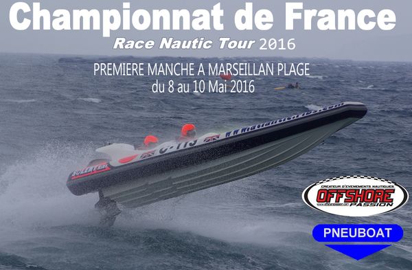 COURSES motonautiques ! PREMIERE MANCHE A MARSEILLAN PLAGE du 8 au 10 Mai 2016