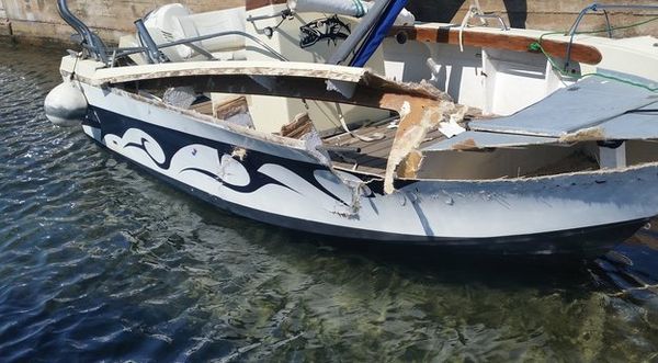 collision entre un semi-rigide et un open dans le golfe de Pianottoli