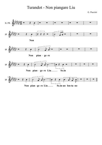 Turandot: Non piangere Liu