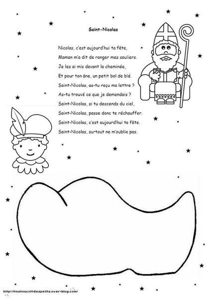 .. thème st nicolas .. " sabot et sa comptine "