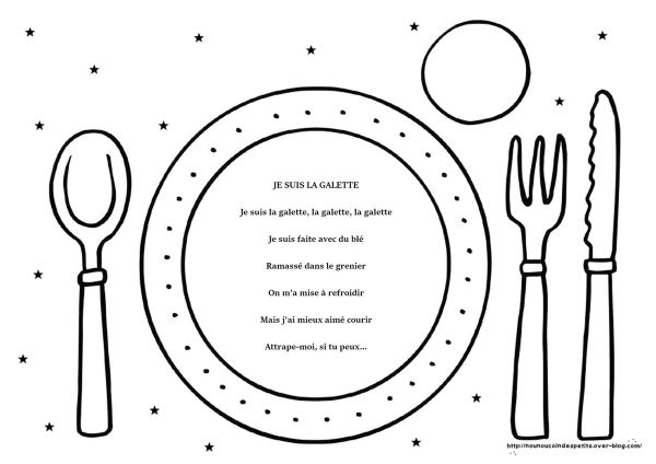 .. épiphanie .. " Je suis la galette comptine "