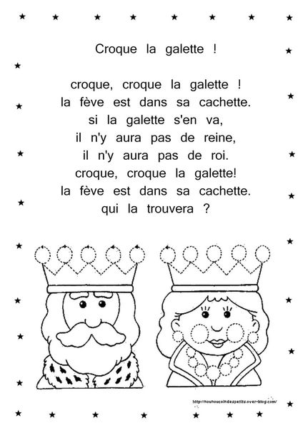 ..épiphanie .. " comptine illustré croque la galette "