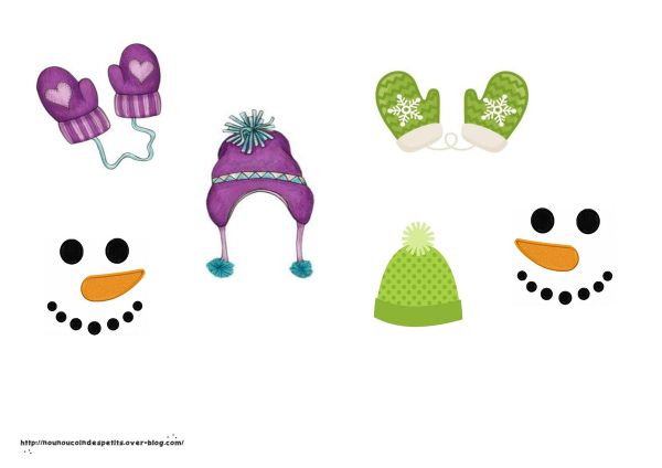 .. Hiver .. " Carte bonhomme de neige "