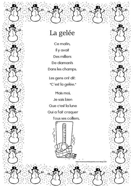 .. Hiver .. " luge enfant , paysage sapin et poème la gelée "