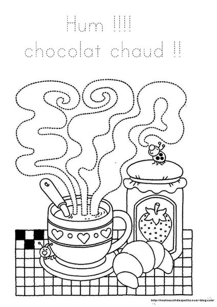 .. Hiver .. " Tasse chocolat chaud , activité et chanson "