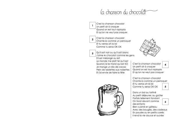 .. Hiver .. " Tasse chocolat chaud , activité et chanson "