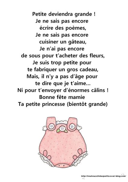 .. Poème a imprimer pour mamie ..