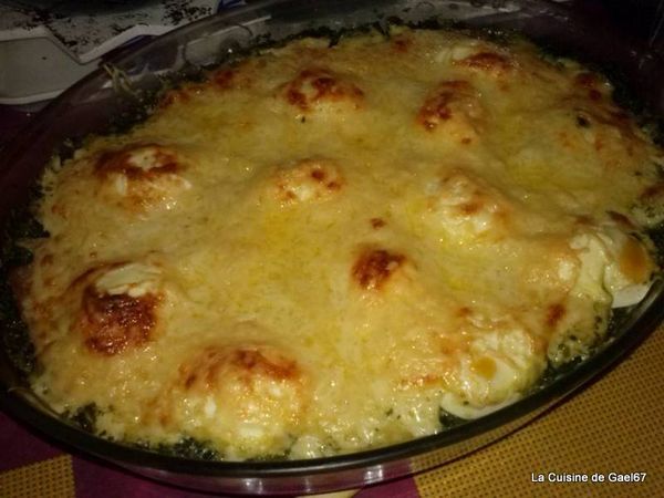 Gratin d'épinards, oeufs...